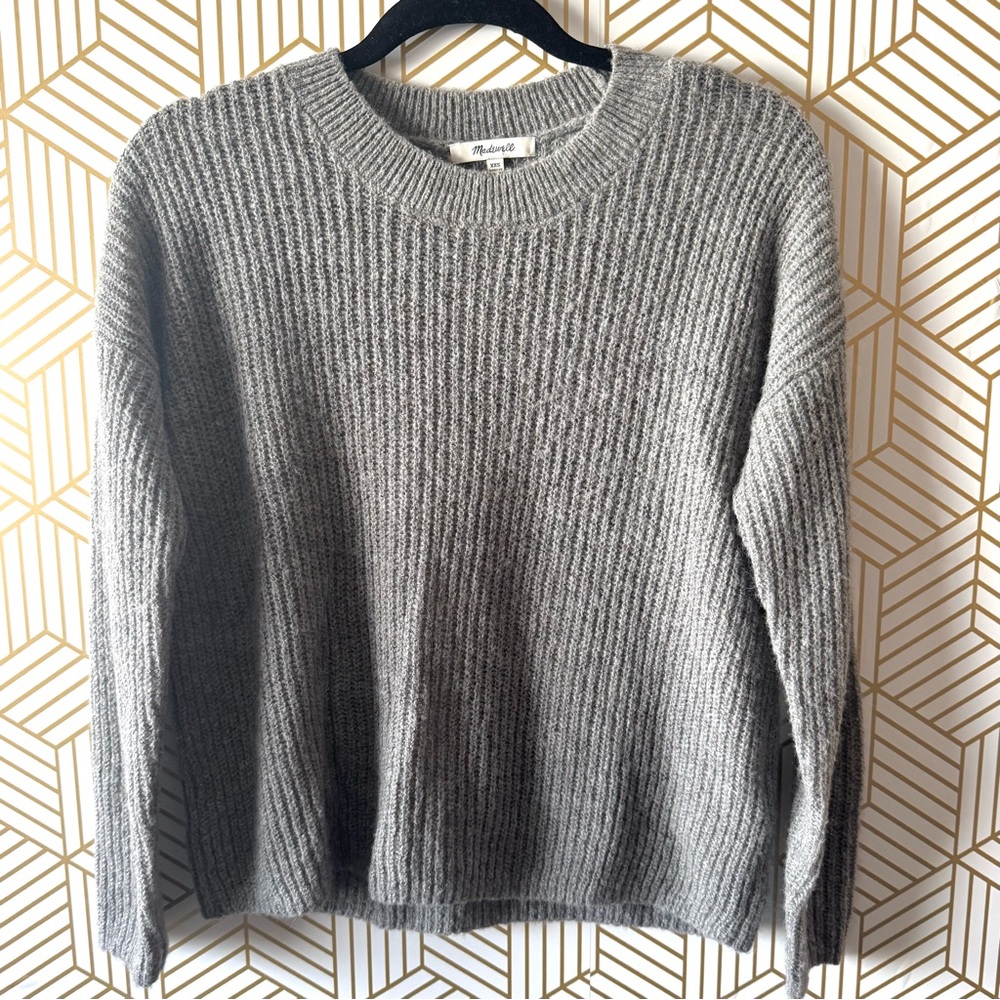 Madewell gray knit sweater XXS Alpaca blend